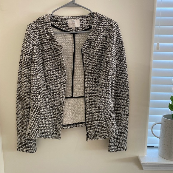 LOFT Jackets & Blazers - Loft Tweed Zippered Jacket/Sweater